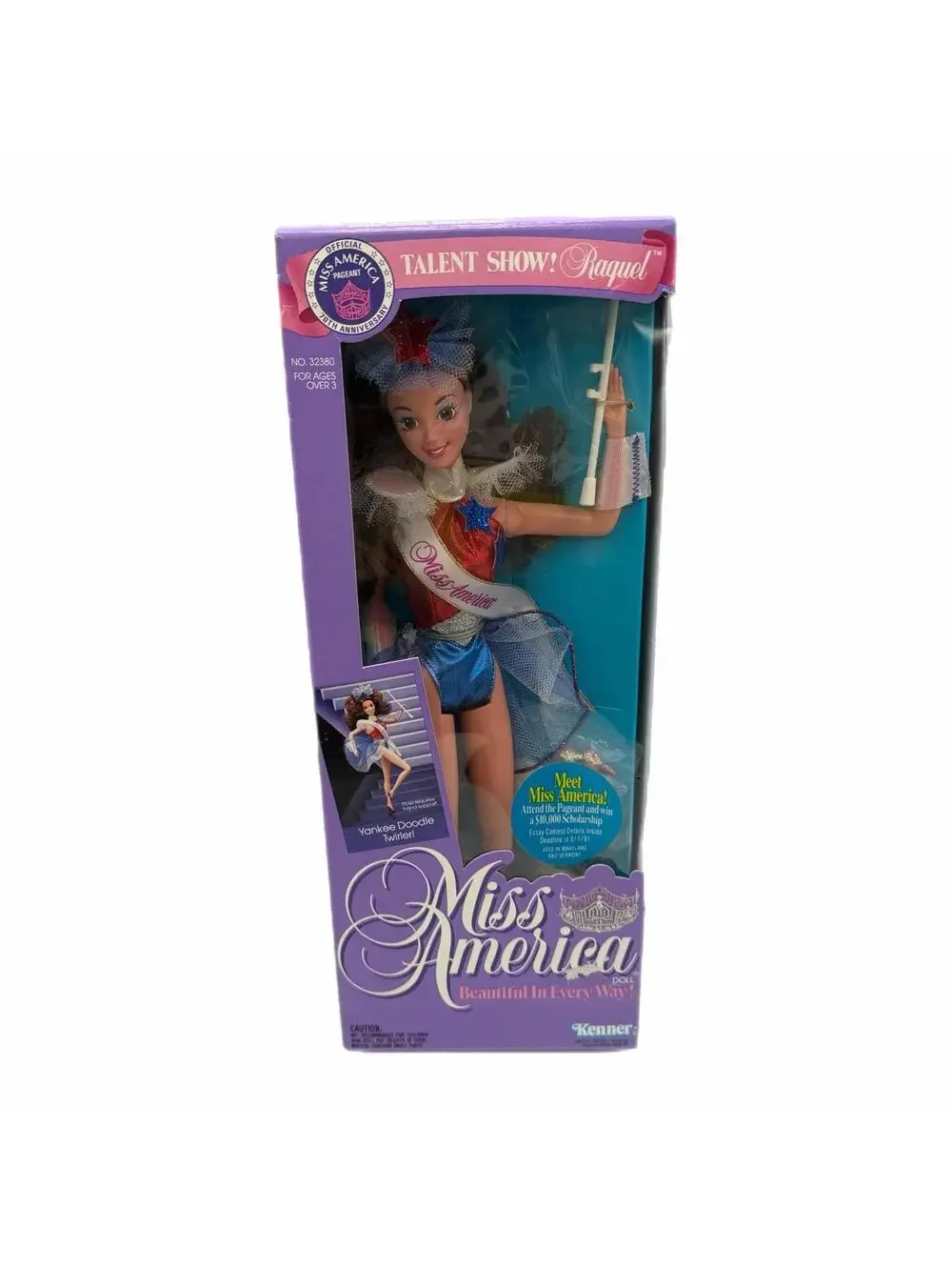 Vintage 1991 Kenner Miss America Talent Show Raquel Doll – New in Box